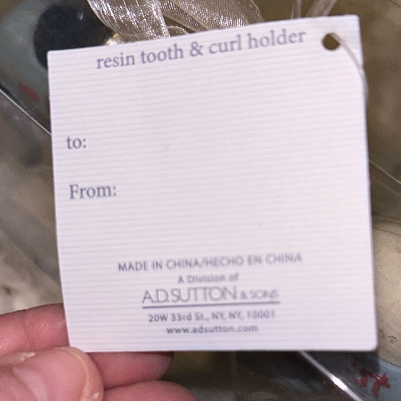 Baby Boy First Tooth Curl Keepsake Set Race Car plane - Picture 9 of 9